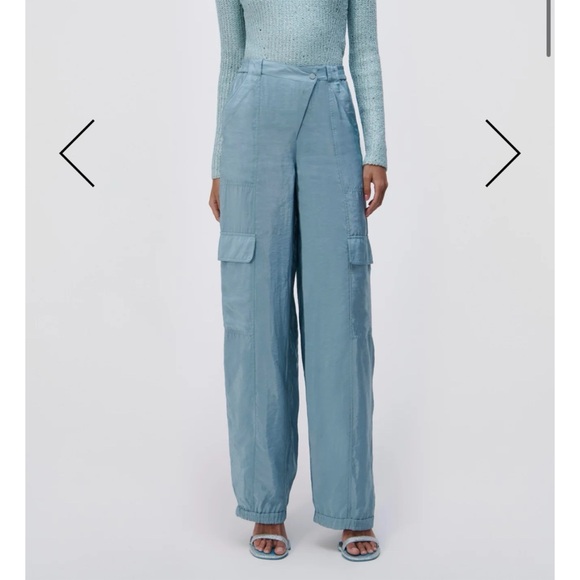 SIMKHAI Artemis Parachute Cargo Pant in Celeste Blue